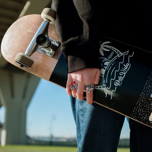 JeryWe 16 Stück Vintage Punk Ringe für Frauen Männer Gothic Ringe Schlange Drache Eule Totenkopf Ringe Hippie Biker Ringe Einstellbare Ringe Set