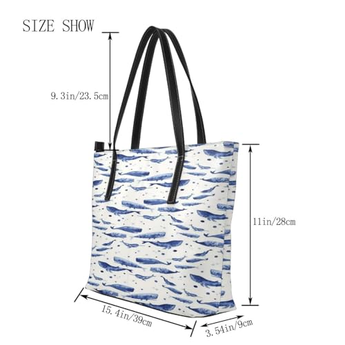 Sac de luxe baleine bleue en polyuréthane premium - 2