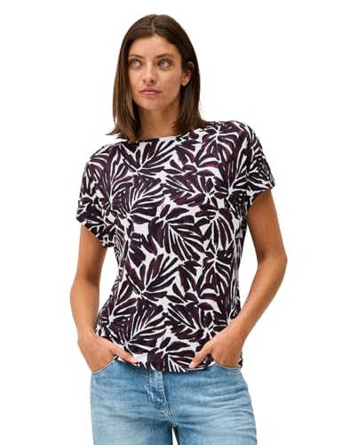 Damen Print-Shirt mit Knopfdetail