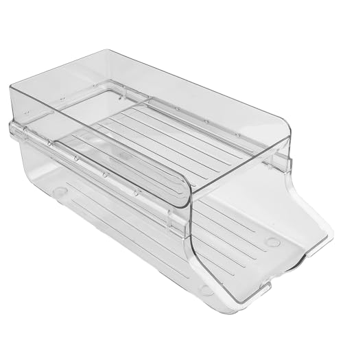 Gdfnmogo Organizador de latas rodantes para nevera y despensa, soporte dispensador de latas de bebidas de doble capa con estantes en ángulo, almacenamiento de PET transparente que ahorra espacio (S) Gdfnmogo Organizador de latas rodantes para nevera y despensa, soporte dispensador de latas de bebidas de doble capa con estantes en ángulo, almacenamiento de PET transparente que ahorra espacio (S)