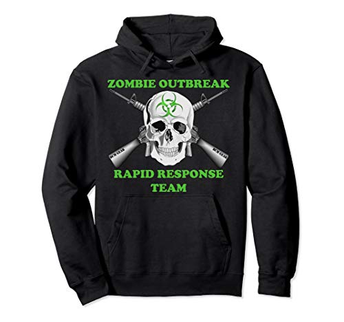 Zombie Outbreak Rapid Response Team AR15 Skull Bio Hazard Pullover Hoodie