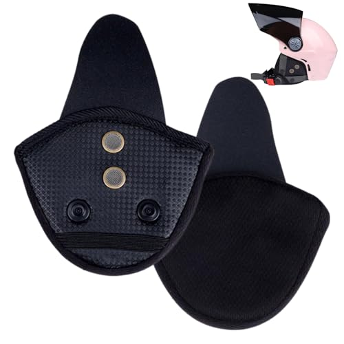 Coussinets d'oreille de moto amovibles - Protection contre le vent épais - Accessoire de casque d'hiver chaud - Doublure universelle pour le cou - Coussin confortable pour l'équitation, le vélo et le