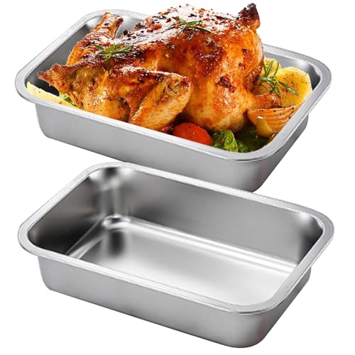 Molde rectangular para pasteles de 9x13 pulgadas y bandejas de acero para lasaña profunda 7