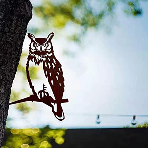 Gartendeko Rostoptik, Gartenstecker aus Edelrost, Rost Deko für Garten, Rust Decoration Patina Garden Plug Metal Bird Plug Garden Decoration (C) Cover