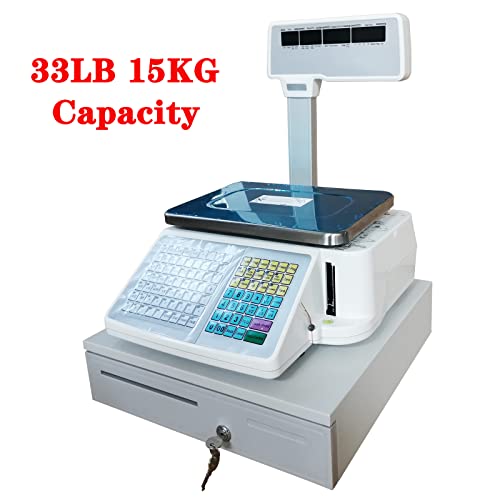 Báscula digital con impresora 33LB doble display LCD miniatura 2