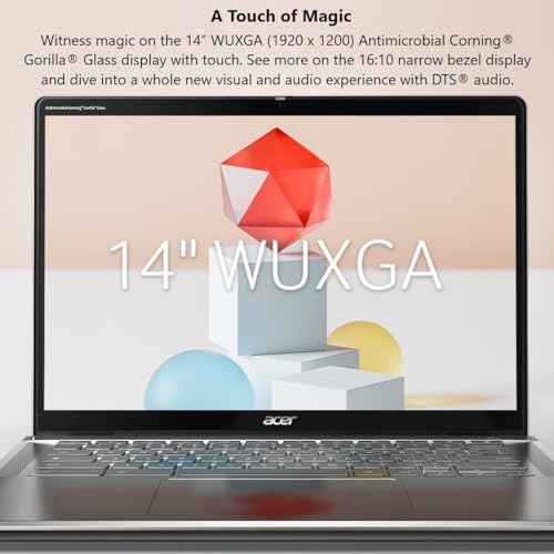 Image of Acer Chromebook Plus Spin 514 2-in-1 Laptop (14 inch FHD+ Touchscreen, Intel Core i5-1334U, 8GB DDR5, 512GB SSD), for Business & Home, Backlit KB, 1080p Webcam, Wi-Fi 6E, IST HUB, Chrome OS w /Google AI