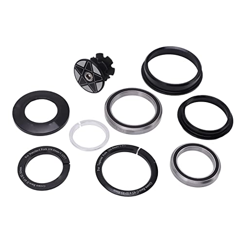 Yuecoom Bike Set Set, Road Bike Set Bearings, Aluminum Alloy Set Top Caps Bearings Bicycle Accessory
