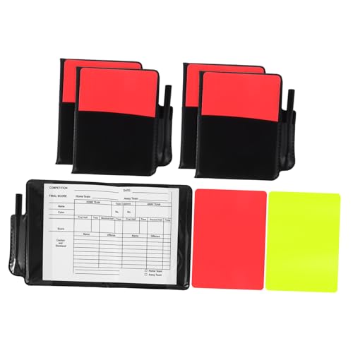 5 Sets de Tarjetas de Árbitro para Fútbol con Marcador y Tapa miniatura 1