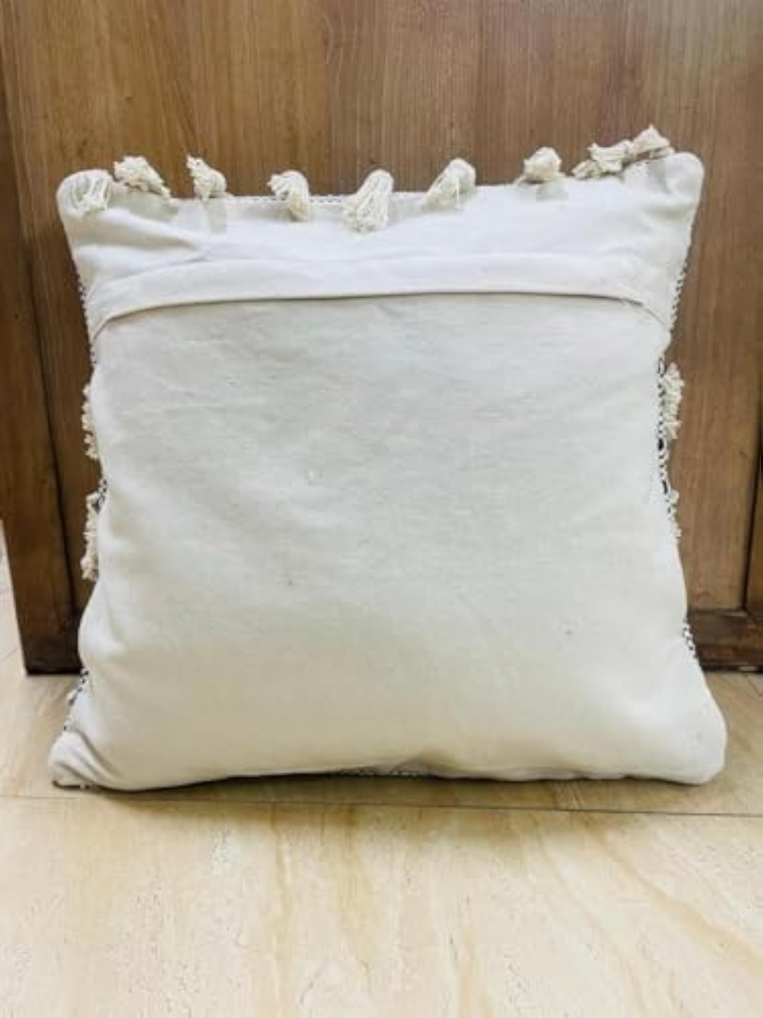 Hand Made Tufted Cushion Cover, Abstract Design Cotton