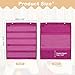 PATIKIL Magnetic Pocket Chart, Small Pocket Chart Mini Double Sided Classroom Pocket Chart Organizer Wall Hanging for Classroom Supplies, Plum Red