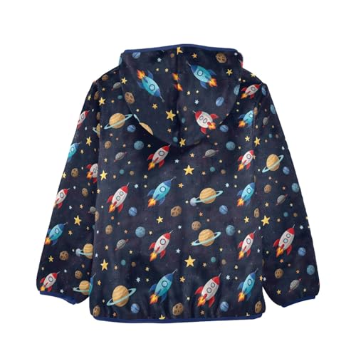 Cartoon Rockets Boy Winter Coat Thick Snow Jacket for Kids 3T2