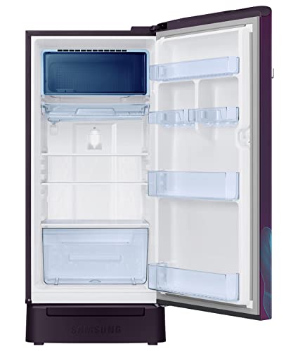Image of Samsung 189L 5 Star Inverter Direct-Cool Single Door Digi-Touch Refrigerator Appliance (RR21C2F259R /HL,Paradise Bloom Purple) Base Stand Drawer