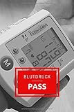  Blutdruck-Pass: Version: Gerät  Blutdruck-Tagebuch zum Ausfüllen  Großer Blutdruckpass mit Platz für mehr als 3000 Messungen  gegliedert nach Zeit, ... Geschenk für die Großeltern  DIN A5