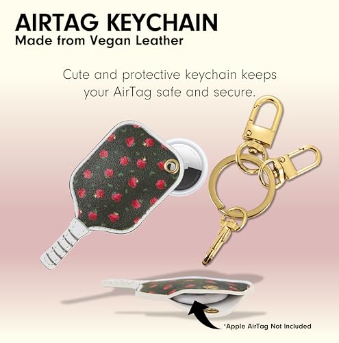Image of Sonix Keychain Case Compatible with Apple AirTags | Protective Cover Keychain | Pickleball Raspberry