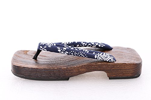 Kawaii-Story K-G-15 niebieski znak oryginał męskie japońska geta drewno sandały skarpety kimono Yukata (rozm. 39-41)