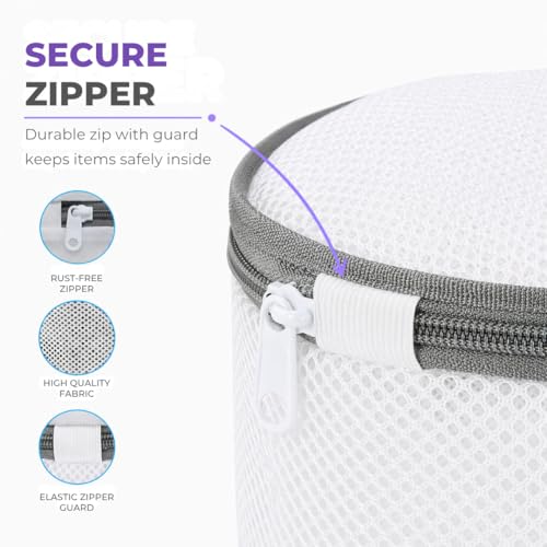 Laundry 360 Mesh Laundry Bags for Delicates - 2 Pack Sanitized Bra Wash Bags White Color | Lingerie Wash Bags | Protective Delicate Laundry Bags by Laundry 360 - Used condition - Image 7
