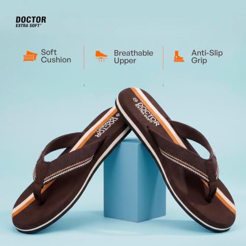 Image of DOCTOR EXTRA SOFT Slipper for Men's | Diabetic & Orthopedic | Lightweight & Comfortable | Soft, Durable & Skid Resistant | Flip-Flop & Slippers for Men's & Boy's D-33