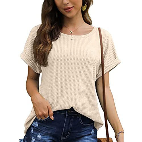 T-Shirt Motif Gaufré Coupe Ample pour Éviter la Transpiration en Été - 3