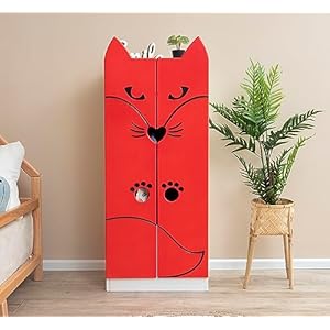   BUSYWOOD-Animals-Armoire--Toddler-Dresser-Organizer-for-Bedroom-Playroom-Furniture-Wardrobe-Closet-Kids-Dresser-Montessori-Armoire-Wooden-Closet