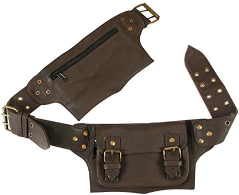 Historical Emporium Leather Steampunk Multi Pocket Utility Belt