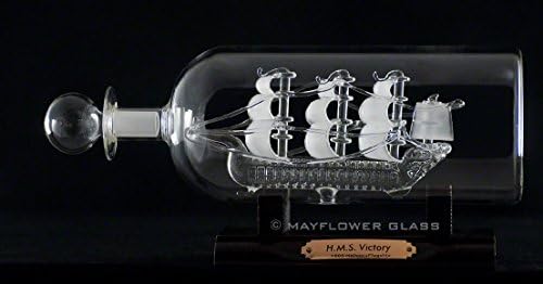 "H.M.S Victory" Ship in Glass Handmade Bottle Ornament for Home Decoration/Gifts Presented by Sterling Effectz