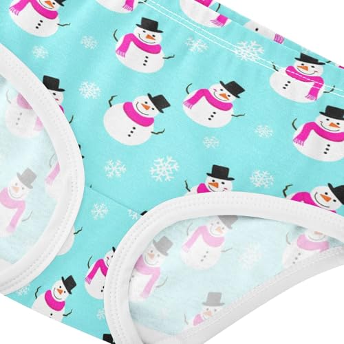 Girls' Underwear Christmas Snowman Snowflake Blue Toddle Brief Panties 23036184