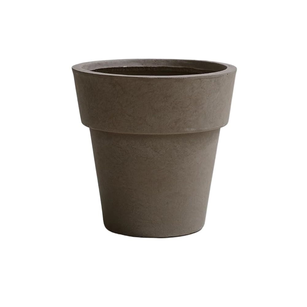 Ef2prc8kf One Color Flowerpot Round Mocha Colour Plant Pot 3 Sizes With Drainage Hole Magnesium Clay Flower For Windowsill Living Room Bedroom Plants Container