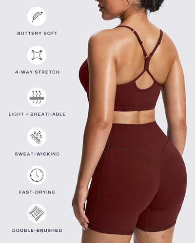 Image of Aoxjox Women's Workout Sports Bras Fitness Training Gym Lexi Lined Bra Yoga Crop Tank
