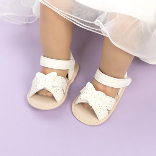 Image of CENCIRILY Infant Baby Girls Boys Sandals Summer Beach Outdoor Bowknot Soft Rubber Sole Toddler Princess Dress Flats Walking Shoes