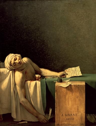 La muerte de Marat lienzo premium de 60x90cm con reproducción artística de Jacques-Louis David