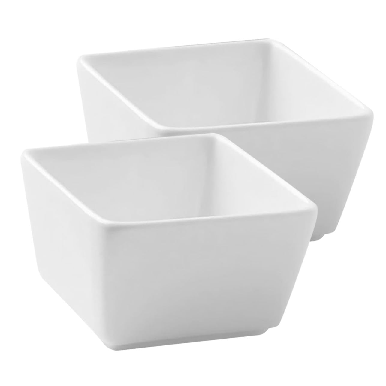 Lot de 2 coupelles rondes en céramique fine blanche pour une table de restaurant