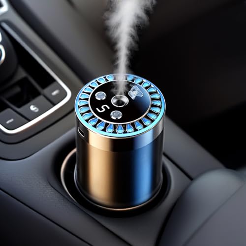 Image of Smart Car Air Freshener, Car Diffuser 50ml Capacity Essential Oils, Auto Turn On /Off, 5 Adjustable Modes, Long-Lasting Scent for 2 Months (Hilton Garden)
