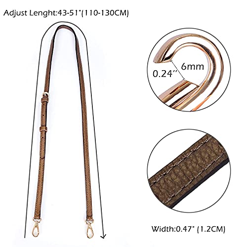 Image of LIVE UP Full Grain Purse Strap Genuine Leather Replacement for Cross Body Bag Handbags