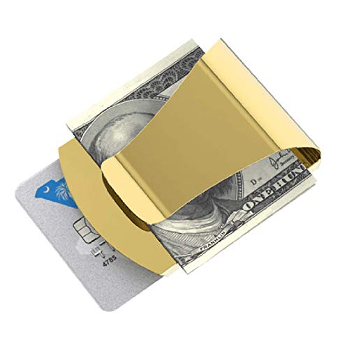 Executive Gift Shoppe | Engraved Metal Money Clip & Credit Card Holder - Gold