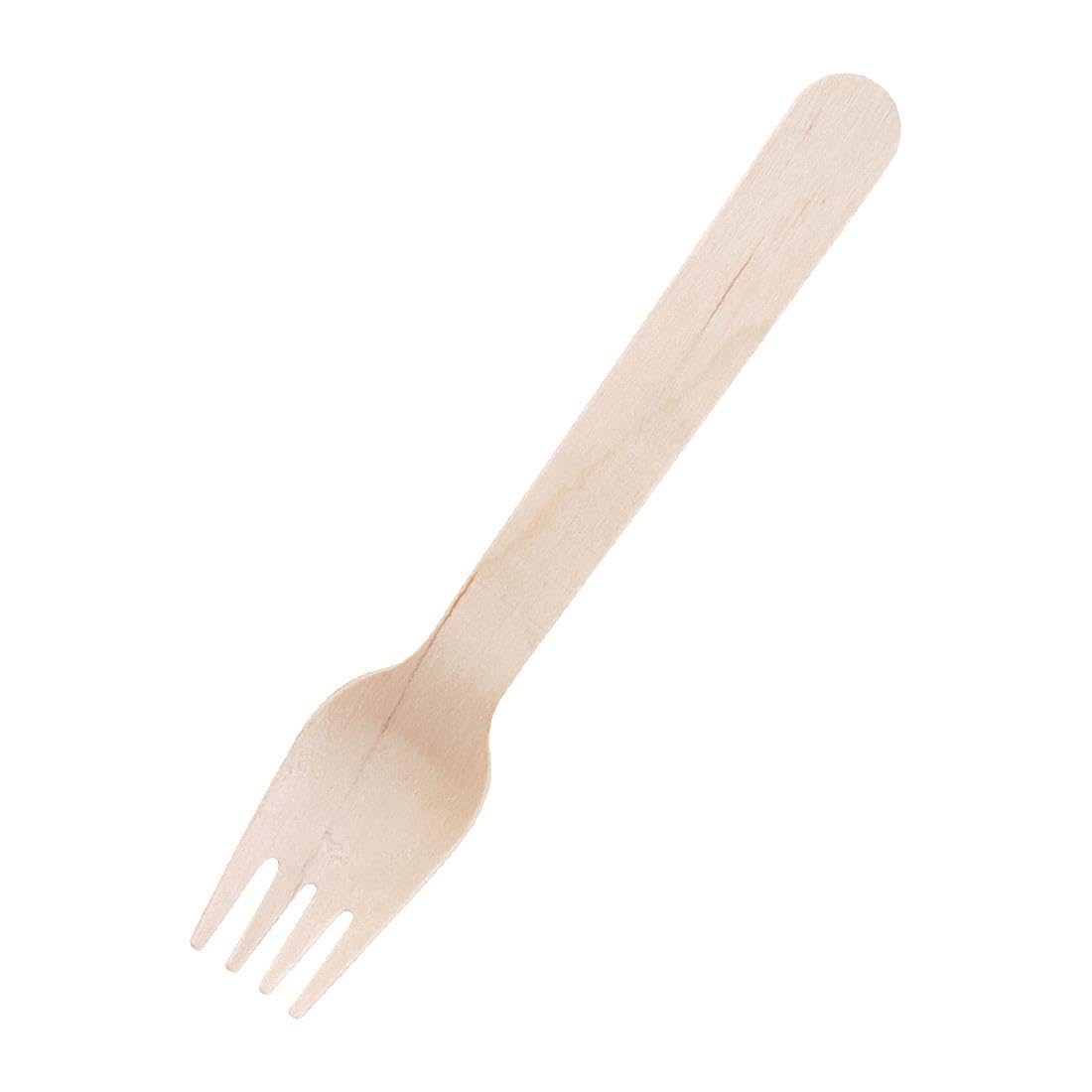 Fiesta Brown Compostable Disposable Wooden Forks (100 Pack)