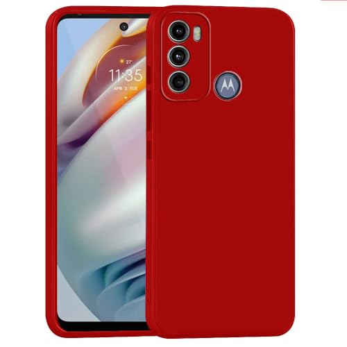 Image of Back Cover for Motorola Moto G40 Fusion 4G / G60 4G | Full Camera Protection | Premium Liquid Silicon Case | Flexible Bumper Case for Motorola Moto G40 Fusion 4G / G60 4G (Red)