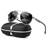 gesruny Polarized Aviator Sunglasses for Men Women- Fashion Shades Retro Sun Glasses Driving Fishing Golf UV Protection