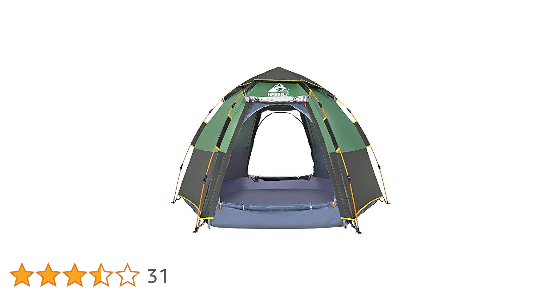 Hewolf アウトドアテント 4~6人用 ワンタッチ グリーン Amazon | Hewolfアウトドアテント六角テント3－4人用自立式防雨