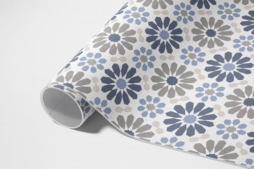 Tapis de sol vinyle 60x90 cm fleurs pastel rectangle pour balcon