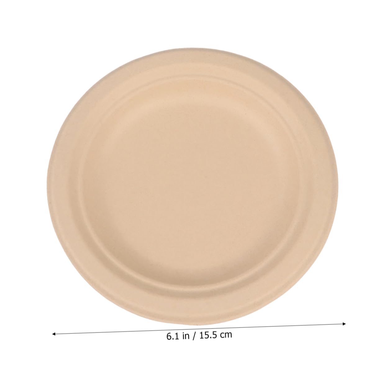 Healeved Piatti Rotondi Usa e Getta 6 Pollici 100 Pezzi Beige