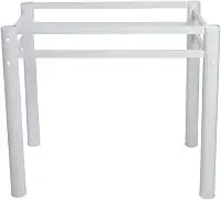 Base Quadrada Para Mesa Jantar Vidro Pedra Madeira 75x75cmb2 Cor:Branco