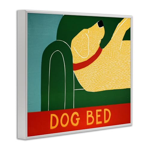 Lit pour chien déco murale Labrador blanc, solution murs vides Stupell