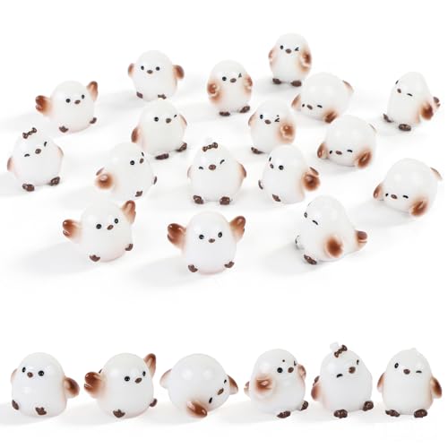18 Pieces Mini Birds Animals Tiny Resin Animals for Dollhouse Fairy Garden Landscape Aquarium Party Decorations