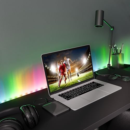 Image of Energizer Smart RGB+IC LED Light Strip, 25 Foot Indoor Wi-Fi Color Flow LED Light Strip, Sound Reactive, Remote Access, Voice Control with Alexa, Siri, Google, Grouping, Scheduling, No Hub Required