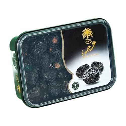 SIAFA | Ajwa Dates | Superfood, High Fiber, Heart Healthy Snacks | Natural Dried Fruit Supplement and Energy Booster | 400g