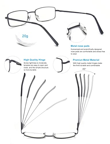 OuShiun 3-Pack Mens Reading Glasses Blue Light Blocking - Image 2