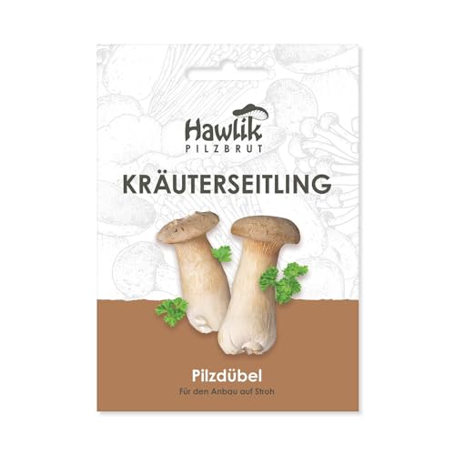 Hawlik Pilzbrut - Cultivar setas de cardo en paja - cultivar setas frescas fácilmente - 20 tapones de seta de cardo inoculados con micelio - kit cultivo setas - setas autocultivo