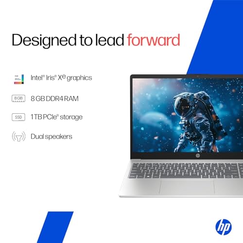 Image of HP 15, Intel Core 5-Laptop (8GB DDR4,1TB SSD) Anti-Glare, Micro-Edge,15.6'' /39.6cm, FHD, Win11, M365 Basic(1yr),Office Home24, Silver,1.59kg, FHD Camera,15-fd0549TU