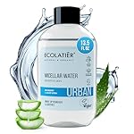 Micellar Water for Sensitive Skin with Organic Aloe Vera - 99.1% Natural Ingredients, Vegan, Hydrating Facial Cleanser & Micellar water Makeup Remover - 13.5 Fl Oz - ECOLATIER