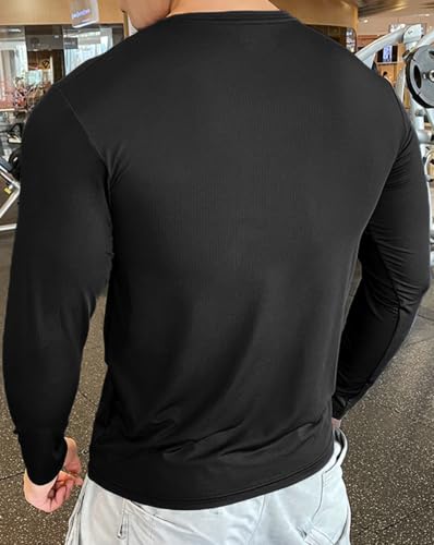Image of Noble Monk Men's Full Sleeve Round Neck Activewear T-Shirt | Dry Fit Sports Top for Gym, Running & Training | Breathable Stretch Fabric | Athletic Fit for Workout & Outdoor Activities